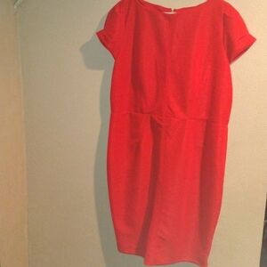 Red Textured Lightweight Midi Closet Dress Made in the UK 20